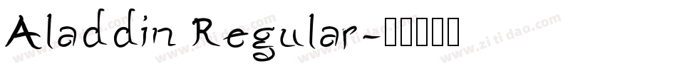 Aladdin Regular字体转换